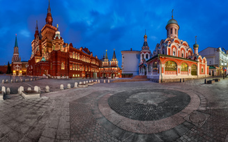 historical museum, kazan cathedral, kremlin, red square, resurrection gate, russia, moscow